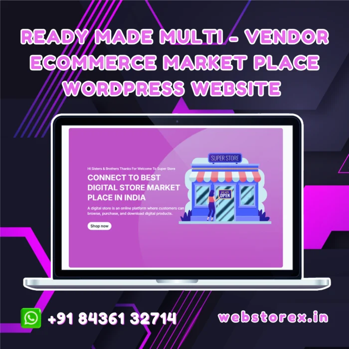 READY MADE MULTI - VENDOR ECOMMERCE MARKET PLACE WORDPRESS WEBSITE