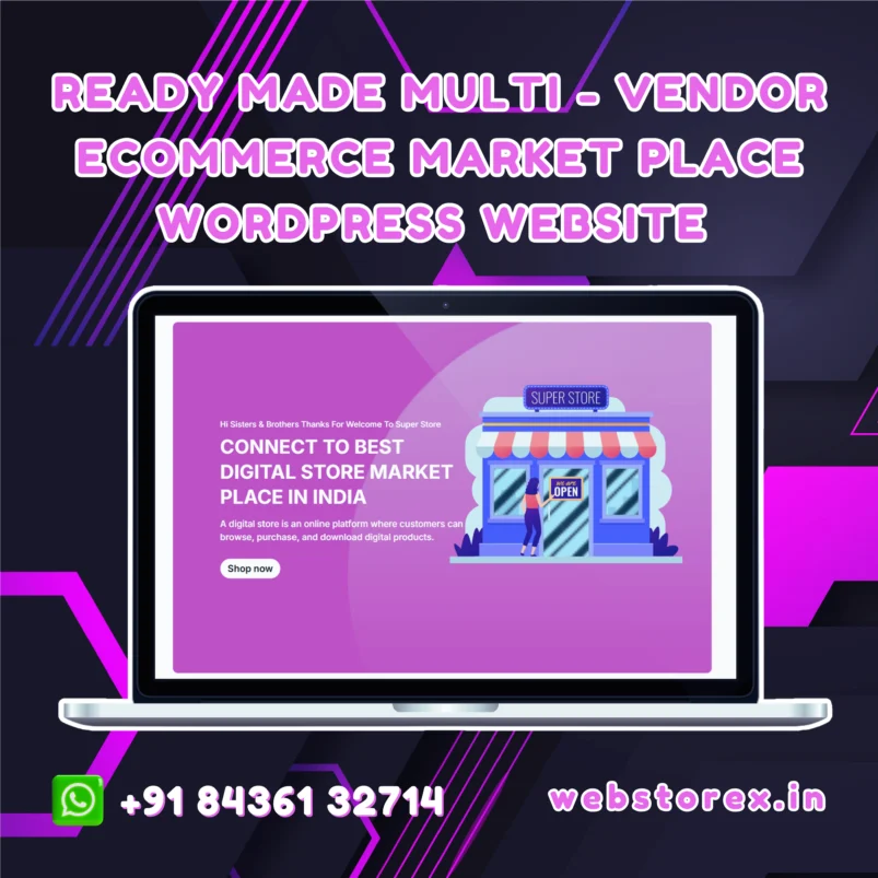 READY MADE MULTI - VENDOR ECOMMERCE MARKET PLACE WORDPRESS WEBSITE