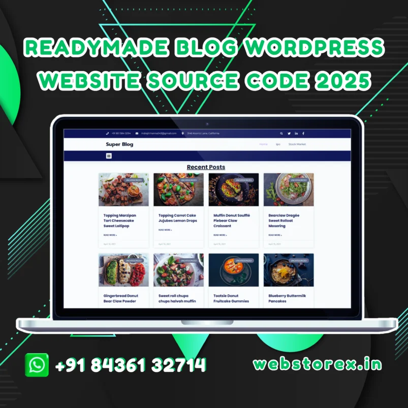 Readymade BLOG WORDPRESS WEBSITE SOURCE CODE 2025