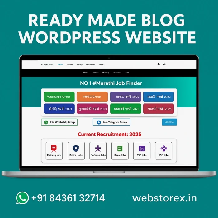 Ready Made Blog Wordpress Website