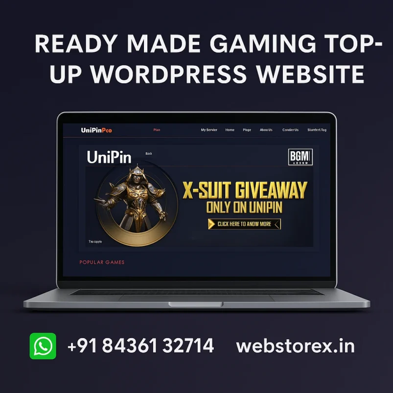Ready Made Gameing Topup WordPress Website Source Code